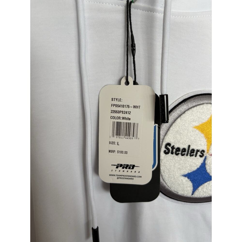 Pro Standard Pittsburgh Steelers White Pullover Hoodie NWT Men’s Large NFL New - Picture 3 of 11